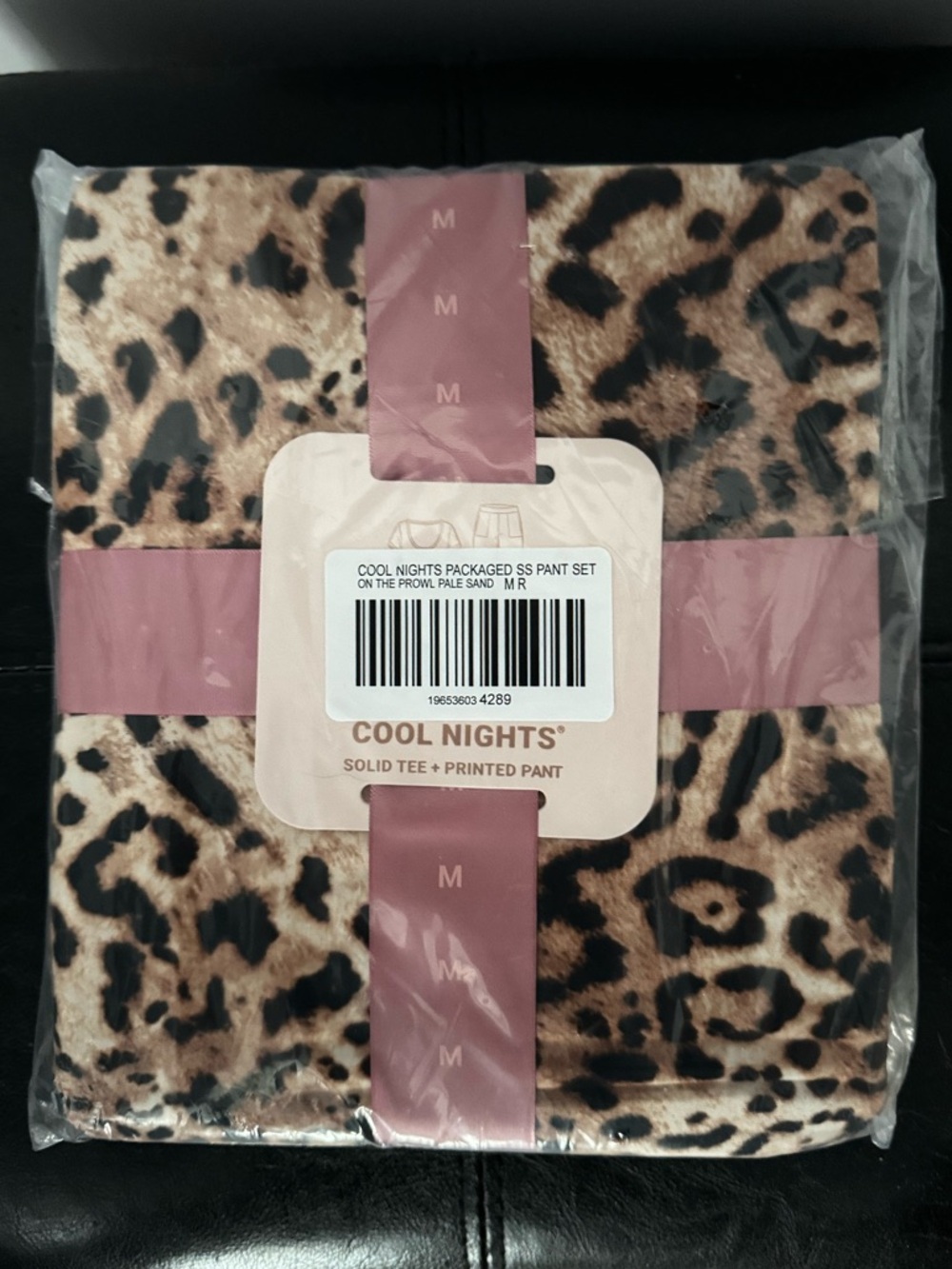 Soma Cool Nights short sleeve packaged pajama set cheetah print